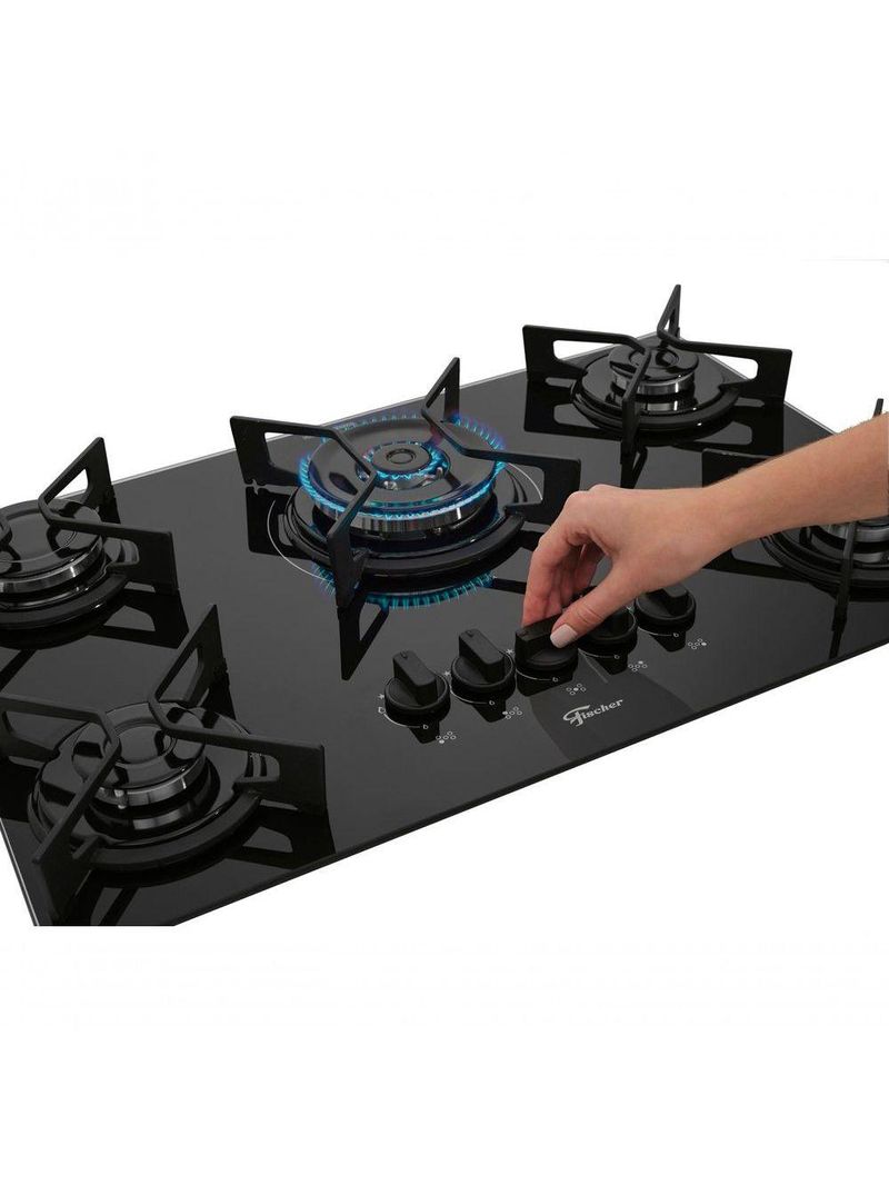 Fogão Cooktop Fischer 5 Bocas Tripla Chama Fit Line 36340-102674 Bivolt