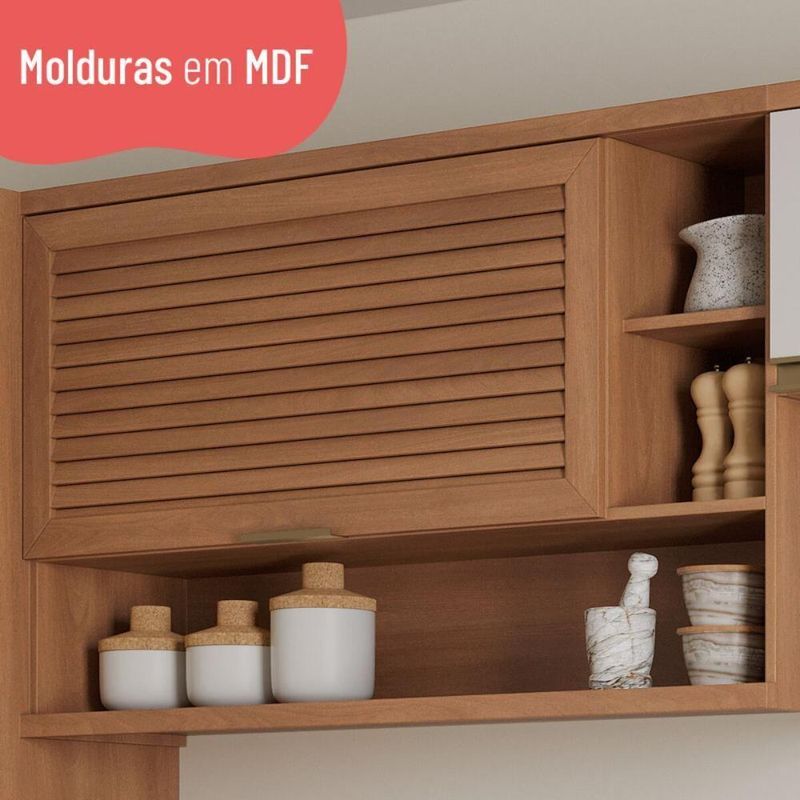 Cozinha Completa Modulada 6 Peças Multimóveis Freijó-branco