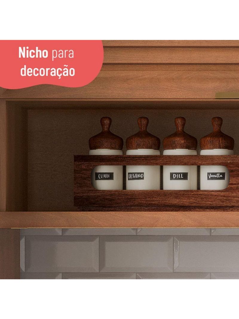Cozinha Completa Modulada 6 Peças Multimóveis Freijó-branco