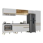 Cozinha Modulada Completa 357cm 6 Peças  Veneza Multimóveis