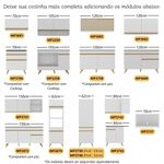 Cozinha Modulada Completa 357cm 6 Peças  Veneza Multimóveis