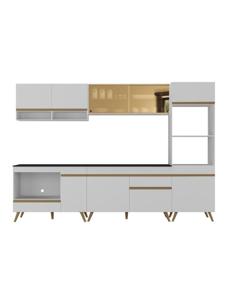Cozinha Modulada Completa Compacta 287cm Veneza Multimóveis
