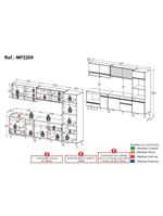 Cozinha Modulada Completa Compacta 287cm Veneza Multimóveis