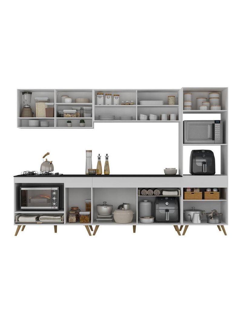 Cozinha Modulada Completa Compacta 287cm Veneza Multimóveis