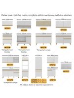 Cozinha Modulada Completa Compacta 287cm Veneza Multimóveis