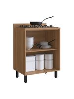 Balcão De Cozinha 70cm Para Cooktop Com Tampo E 2 Portas Havana Multimóveis Cr20309 Rovere/grafite