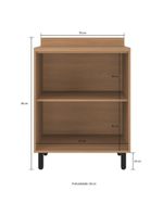 Balcão De Cozinha 70cm Para Cooktop Com Tampo E 2 Portas Havana Multimóveis Cr20309 Rovere/grafite