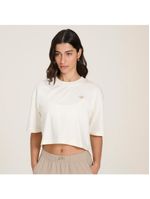 Camiseta new balance cropped small logo feminina