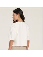 Camiseta new balance cropped small logo feminina