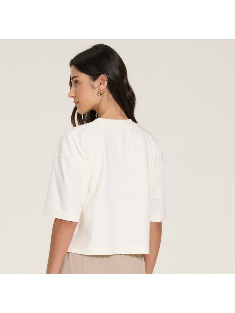 Camiseta new balance cropped small logo feminina