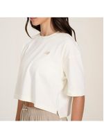 Camiseta new balance cropped small logo feminina
