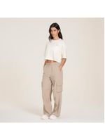 Camiseta new balance cropped small logo feminina