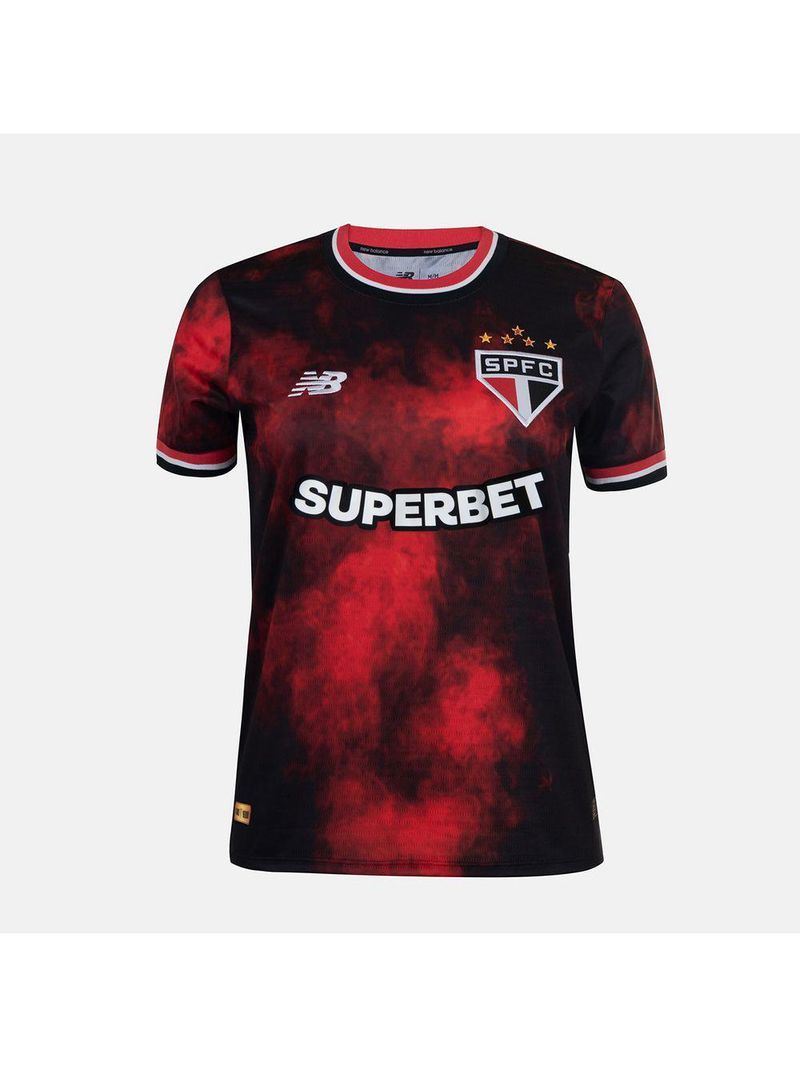 Camisa new balance comemorativa spfc 2024 torcedor c/p feminina