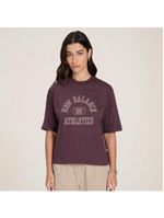 Camiseta new balance cropped athletics feminina