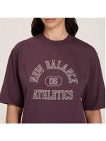 Camiseta new balance cropped athletics feminina