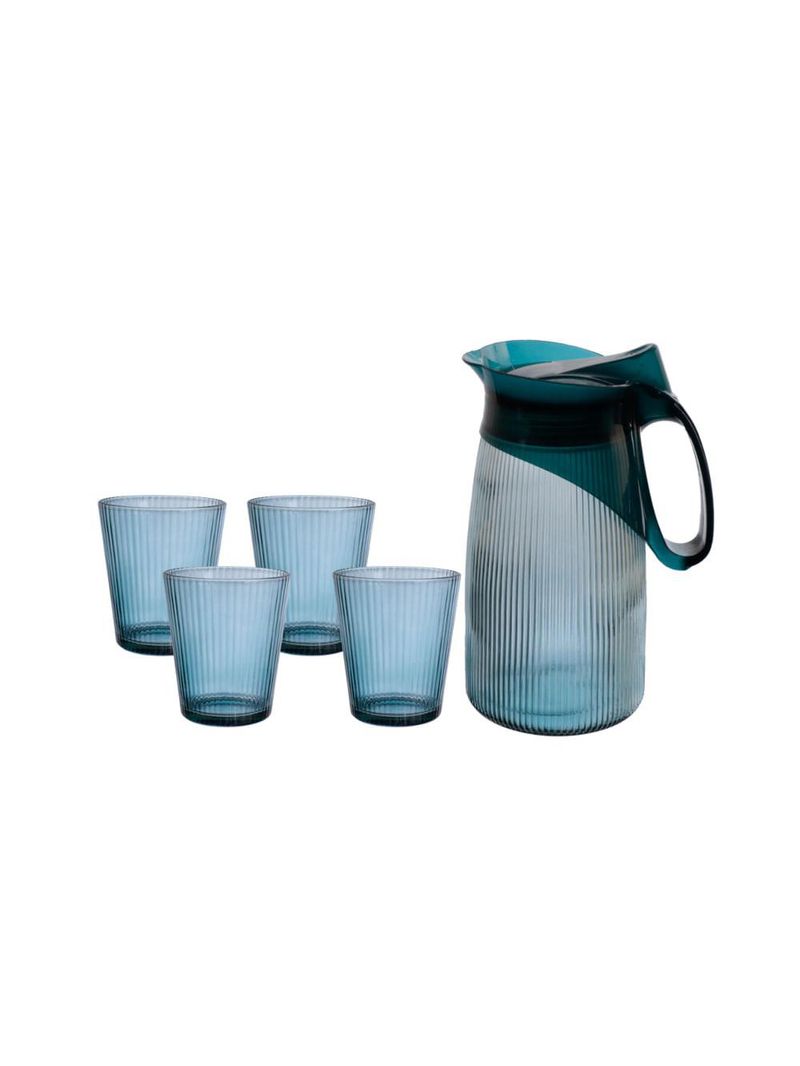 Jarra com 4 copos vdo galante azul - hauskraft