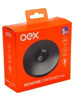 Microfone para conferência omnidirecional preto mk200 oex