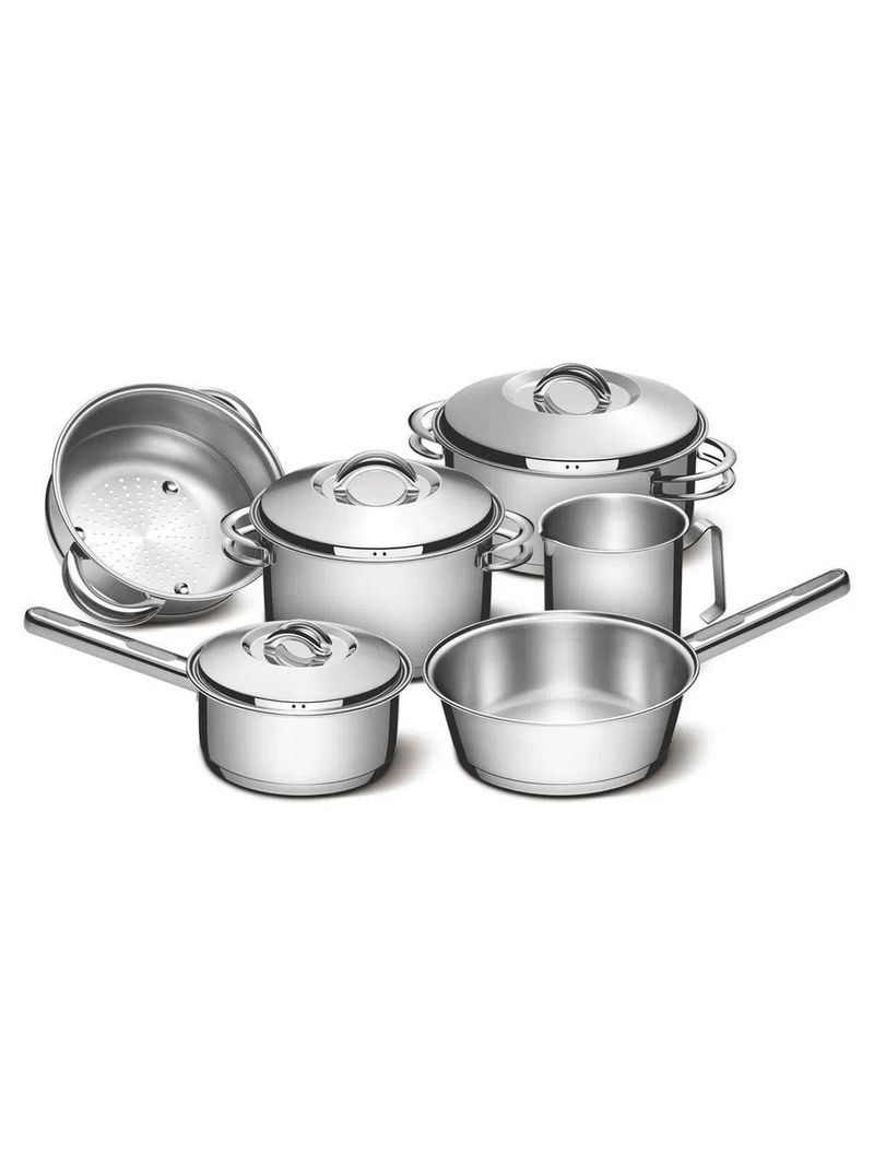 Jogo de panelas tramontina solar inox fundo triplo 6 peças