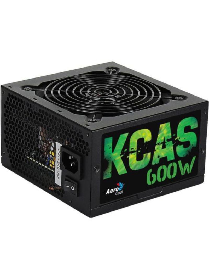 Fonte gamer atx aerocool kcas 600w 80 plus full range apfc