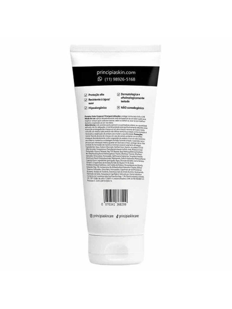 Protetor solar corporal principia ps-03 fps 45