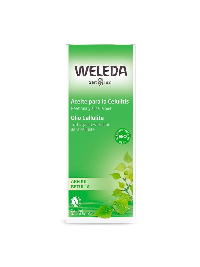 Óleo de bétula para celulite weleda - Óleo corporal