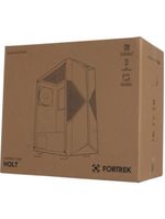 Gabinete gamer fortrek holt mid tower rgb preto