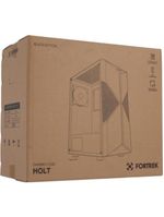 Gabinete gamer fortrek holt mid tower rgb preto