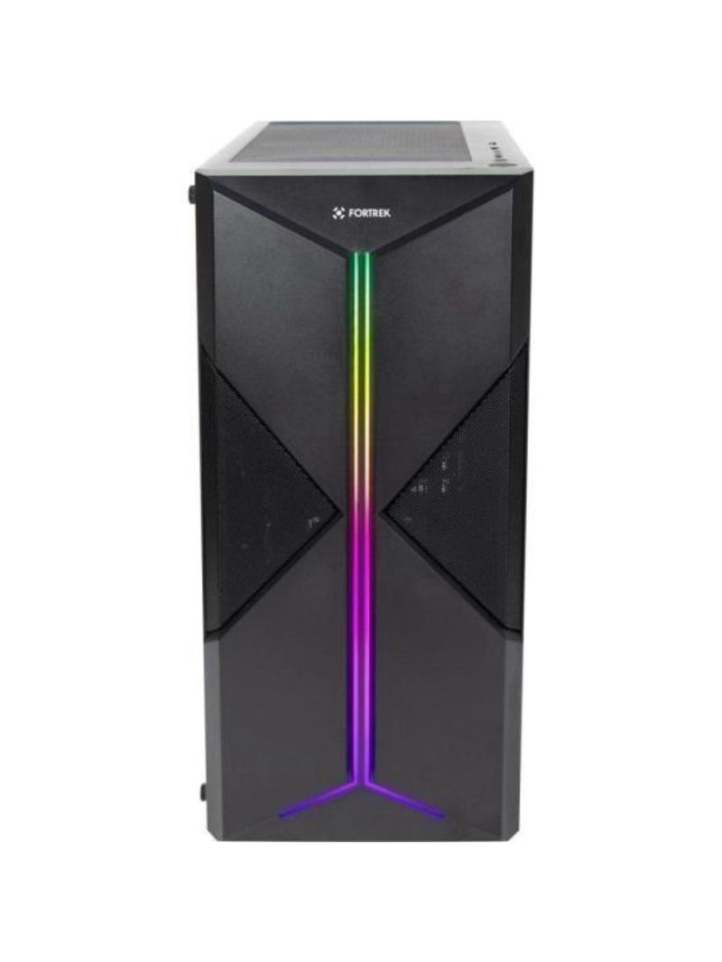 Gabinete gamer fortrek holt mid tower rgb preto