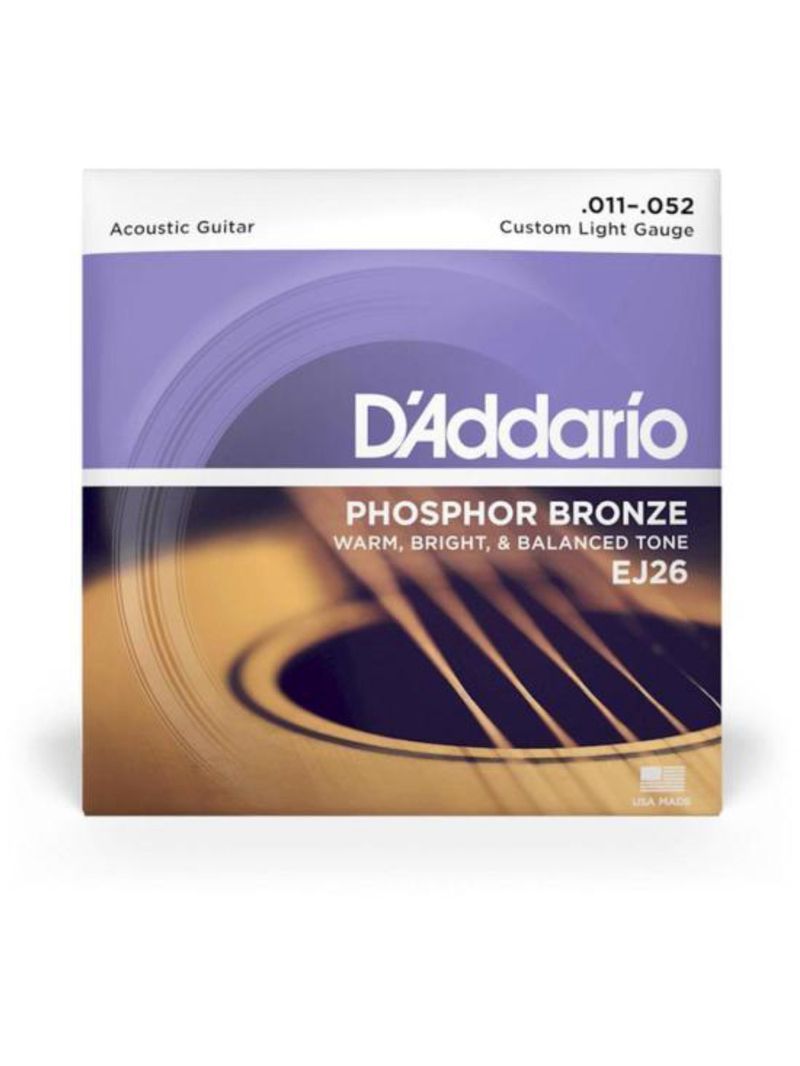 Encordoamento violão aço 011-052 phosphor bronze ej26 d addario