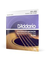 Encordoamento violão aço 011-052 phosphor bronze ej26 d addario
