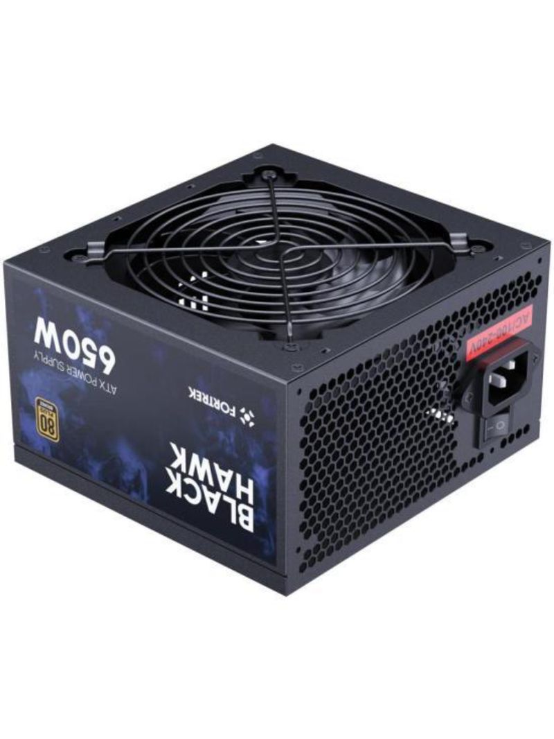 Fonte gamer atx fortrek black hawk 650w 80 plus bronze pfc ativo