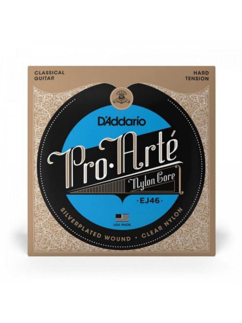 Encordoamento violão nylon tensão alta pro-arte nylon core ej46 d addario