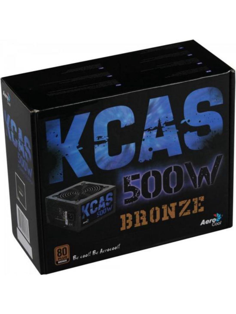 Fonte gamer atx aerocool kcas 500w 80 plus full range apfc