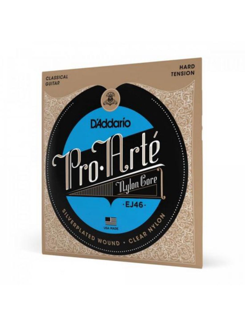 Encordoamento violão nylon tensão alta pro-arte nylon core ej46 d addario