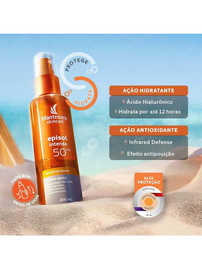 Protetor solar corporal mantecorp skincare - hydra spray fps50