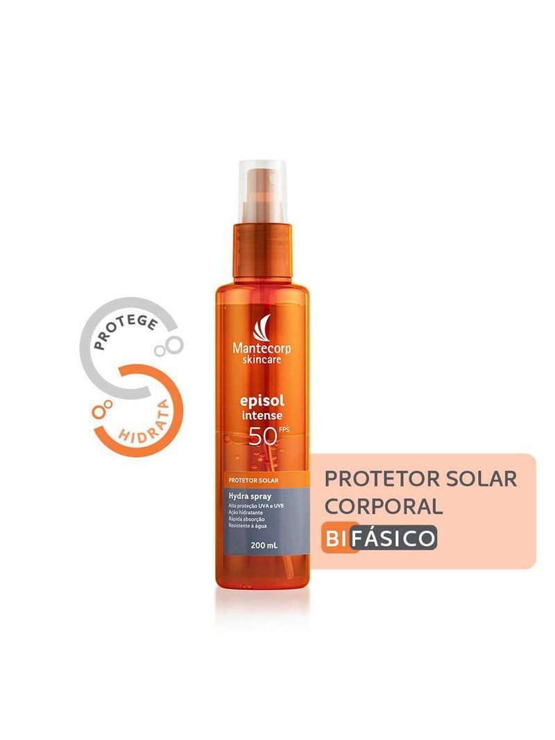 Protetor solar corporal mantecorp skincare - hydra spray fps50