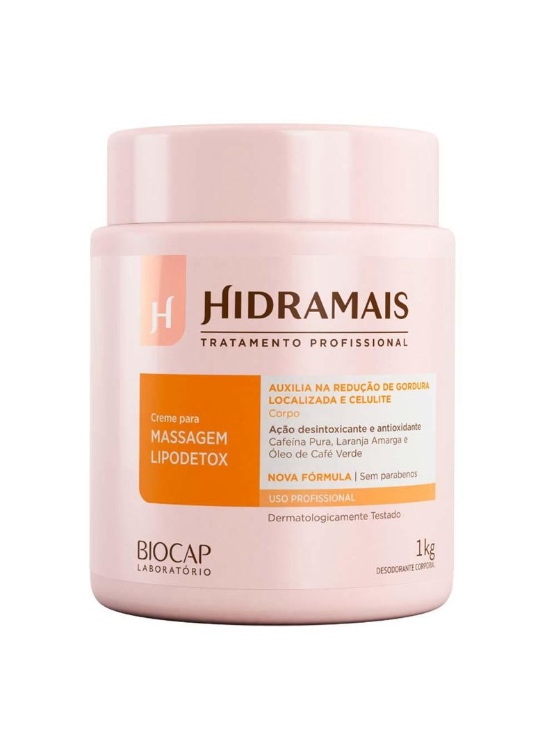 Creme para massagem hidramais - lipodetox