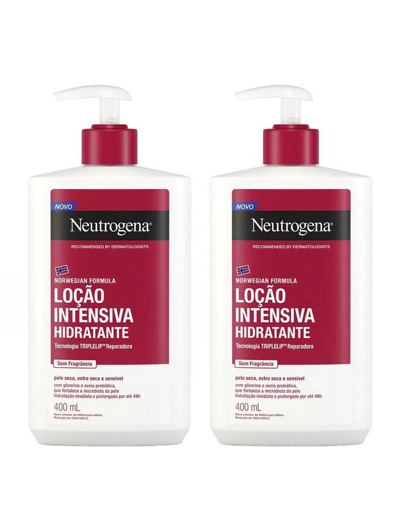 Neutrogena norwegian fórmula intensivo kit com 2 hidratantes sem fragrância