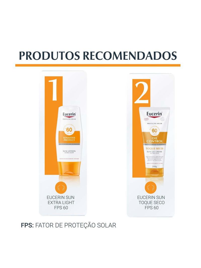 Protetor solar eucerin sun hydro fluid fps60