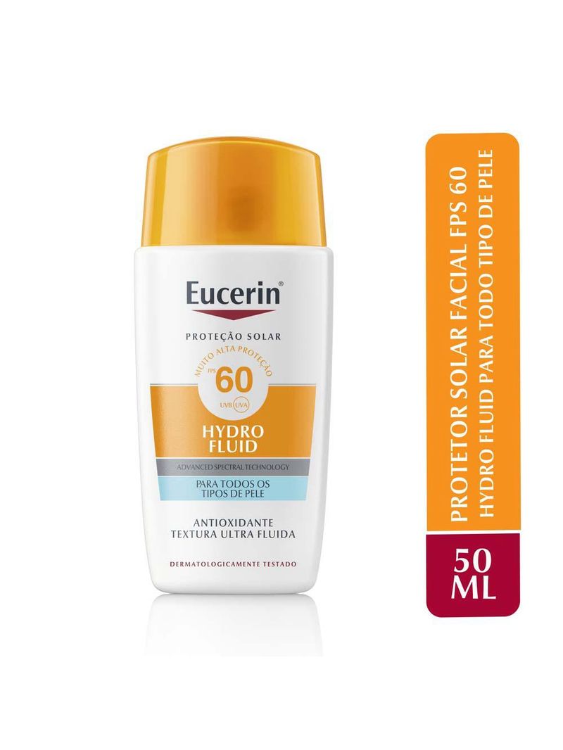 Protetor solar eucerin sun hydro fluid fps60