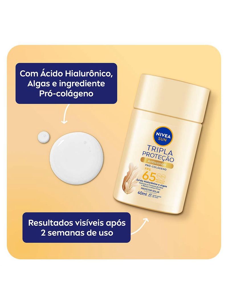 Nivea sun protetor solar tripla proteção antissinais fps 65
