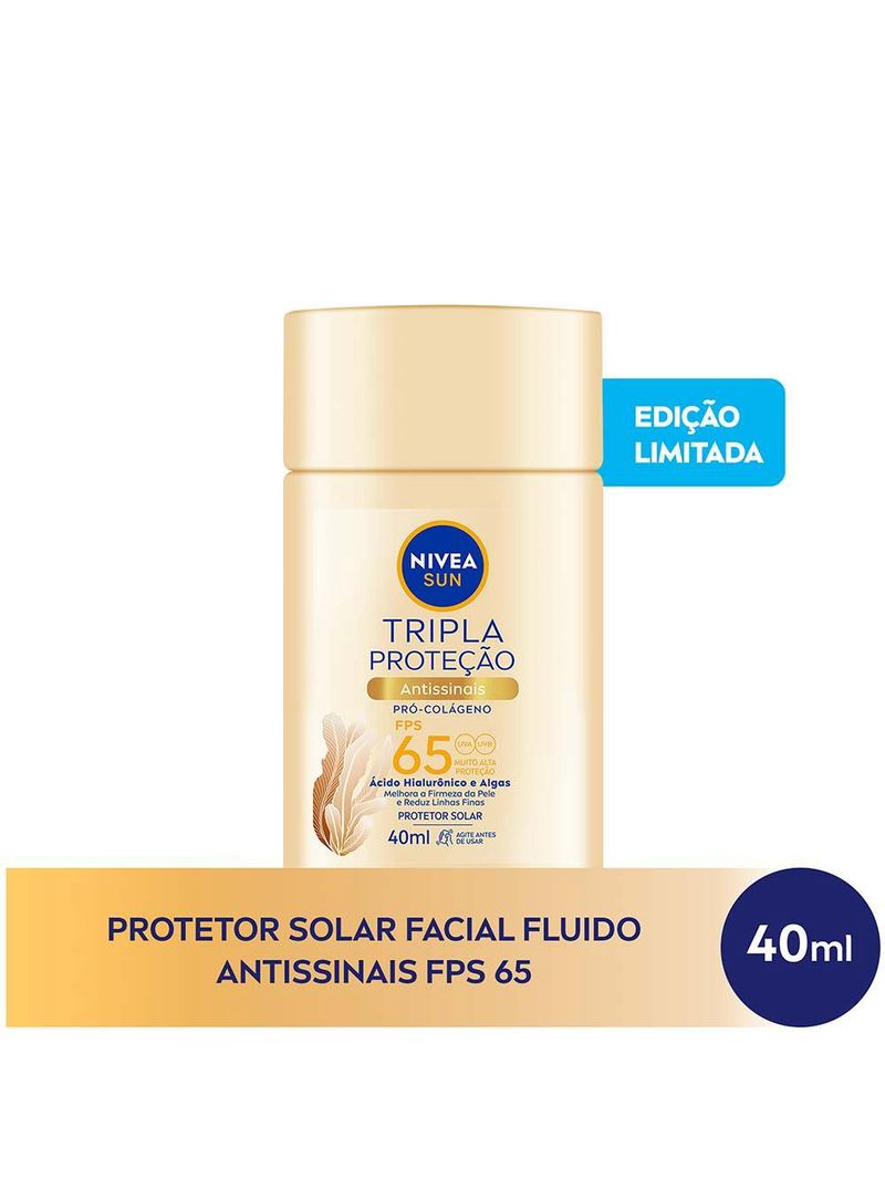 Nivea sun protetor solar tripla proteção antissinais fps 65