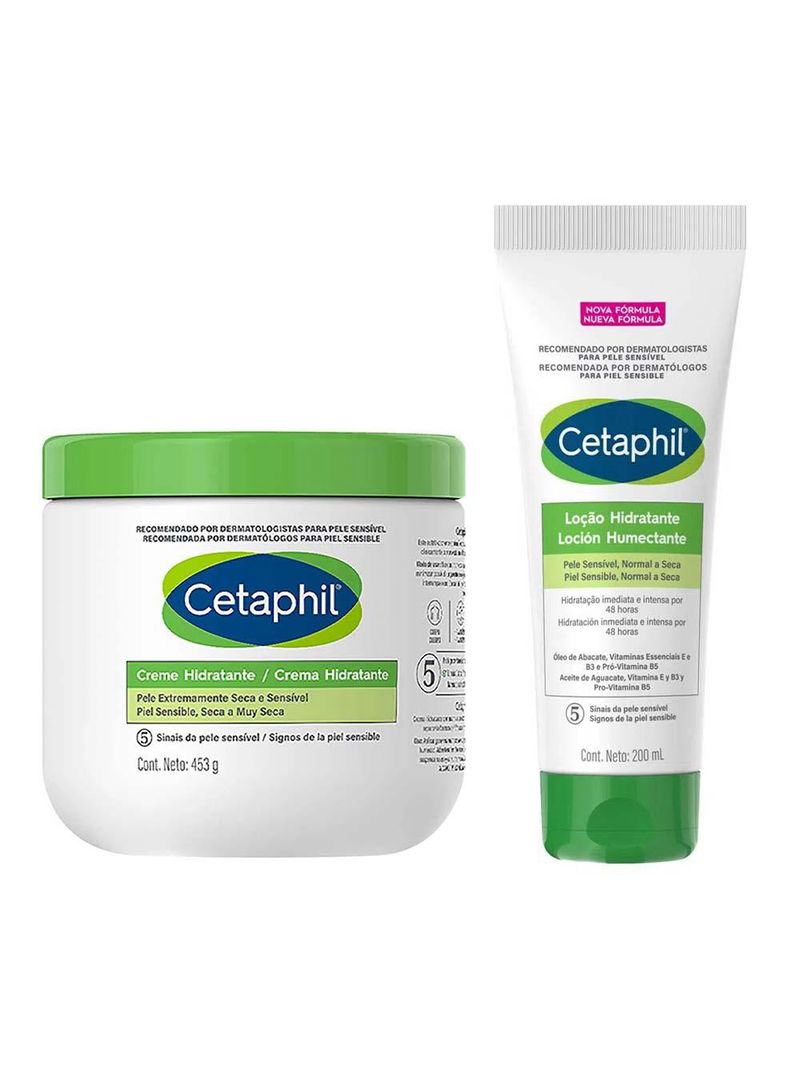Cetaphil kit - creme hidratante corporal + loção hidratante