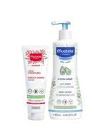 Mustela kit – creme para estrias maternité 250ml + hidratante hydra bebê 500ml