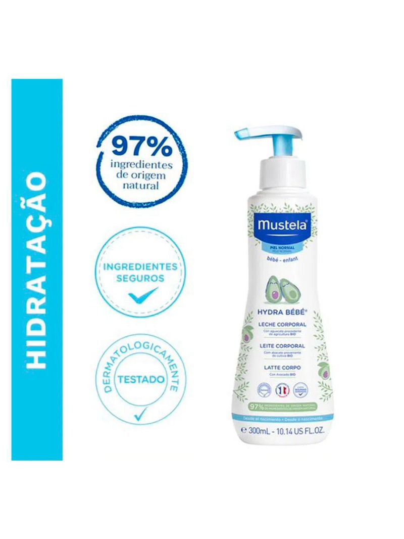 Mustela kit – creme para estrias maternité 250ml + hidratante hydra bebê 500ml