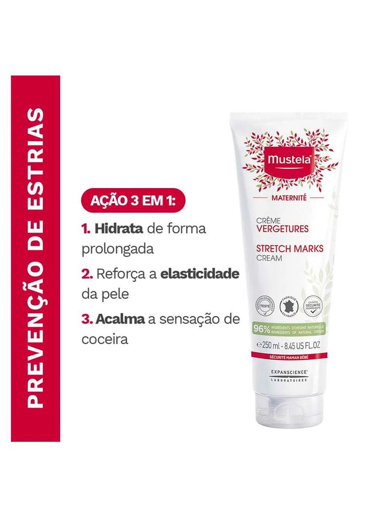 Mustela kit – creme para estrias maternité 250ml + hidratante hydra bebê 500ml