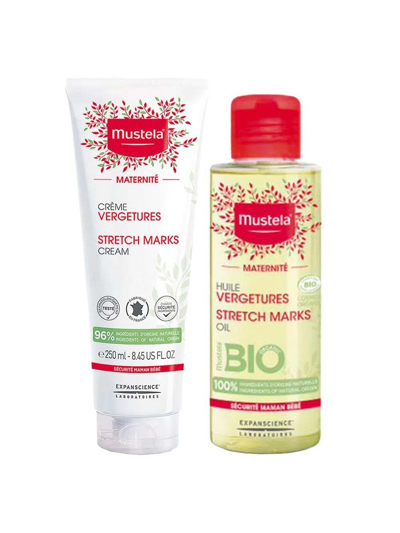 Mustela maternité kit – creme para estrias 250ml + Óleo para prevenção de estrias 105ml