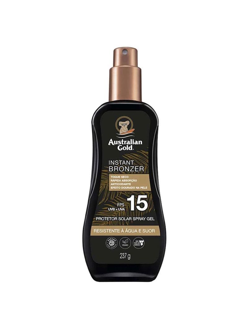 Australian gold instant bronzer kit com 2 protetores fps 15