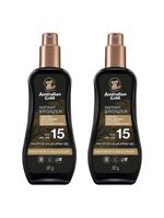 Australian gold instant bronzer kit com 2 protetores fps 15