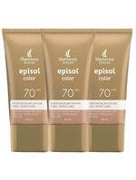 Mantecorp skincare episol kit com 3 unidades – protetor solar com cor fps70 – extra clara 40ml